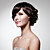  Capless Chin Length High Quality Synthetic Nature Look Dark Brown Curly Hair Wig