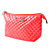  1pcs Lattice plastik og læder Cosmetic Bag (24x12x4cm, Random Color)