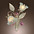  Country Style Wall Light with 2 Lights Floral Design