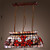  Tiffany Style Pendant Light with 4 Lights - Flower Patterned