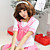  Cute Girl Pink&Purple&Green&Blue Polyester School Uniform with Bow(4 Colors) (3 Pieces)