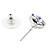  Heart Cut Colored Crystal Earrings With Platinum Plated Back