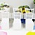  bianco sedia favore box design con carta (set di 12)