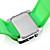  Orologio LED sportivo, unisex, con quadrante quadrato, cinturino in silicone - Verde