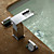  Two Handles LED Hydroelectric Waterfall Sink Faucet