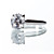  Charming 925 Sterling Silver Platinum Plated Cubic Zirconia Ring