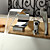  Contemporary Waterfall Tub Faucet with Hand Shower - Chrome Finish