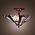  Tiffany Style Inverted Pyramid shaped Stained Glass Pendant Light with 2 Lights