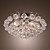  krystal semi flush mount med 3 lys