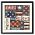  gedrukte kunst abstracte patriottische patchwork ii door NBL studio