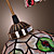  60W E27 Colourful Pendent Light with Shade in Shell Feature and 3 Lights