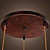  60W E27 Colourful Pendent Light with Shade in Shell Feature and 3 Lights