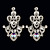 Elegant Alloy med fargerike Rhinestones kvinner smykker satt inkludert kjede, øredobber