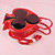  Håndlaget Poker Red PU Leather Punk Lolita Bag