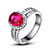  Charming 925 Sterling Silver Platinum Plated Birthstone Ring(More Colors)