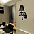  Black Crystal Wall Light with Fabric Shade