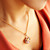  Mote Alloy Plating 23k gull med Cubic Zirconia kvinner halskjede