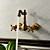  Antique inspired Kitchen Faucet - Wall Mount (Antique Brass Finish)