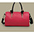  Women's Vintage PU Leather Contrast Color Satchel/Crossbody Bag(33*15*19CM)