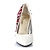  Ultra Luxurious Leatherette Upper Stiletto HeelClosed Toe With Colorful Rhinestone Wedding Shoes