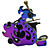  3 Cast Iron Guns Tattoo Kit with LCD Power and 55 Color Ink