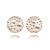  Charming Round 18K Gold Plated High Quality Alloy and Crystal Earring(More Colors)