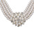  Gorgeous Clear Crystals And Imitation Pearls Jewelry Set,Including Necklace And Earrings
