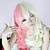  Lolita Curly Wig Inspired by Pink and Golden Mixed Color Ponytail 70cm Sweet