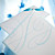  Graceful Blue Folded Wedding Invitation With Ribbon (Set of 50)