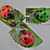  Red Ladybug Design Toothbrush Holder