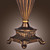  FOUNTAINBLEAU - Lampada da tavolo stile tiffany motivo floreale con 2 lampadine