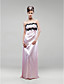 Sheath/ Column Strapless Floor-length Elastic Silk-like Satin Bridesmaid/ Wedding Party Dress