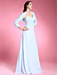  A-line Spaghetti Straps Floor-length Chiffon Mother of the Bride Dress With A Wrap