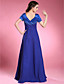  A-line Scoop Floor-length Satin And Chiffon Mother of the Bride Dress