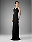  Sheath/ Column V-neck Floor-length Chiffon Matte Satin Mother of the Bride Dress