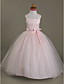  Ball Gown Spaghetti Straps Floor-length Satin Tulle Flower Girl Dress