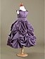  Ball Gown Scoop Tea-length Satin Flower Girl Dress