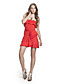  abito senza spalline volant strati / vestiti delle donne (FF-d-bh0789006)