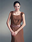  Sheath/ Column Square Floor-length Chiffon Mother of the Bride Dress With A Wrap