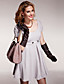  paris hilton stijl / korte mouwen ronde hals geplooid dresss / dames jurken (ff-a-bi0853116)