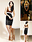  Chiffon Satin Sheath/ Column V-neck Short/ Mini Cocktail Dress inspired by Serena in Gossip Girl