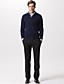  polo collo pulsante anteriore pullover in cashmere / maglioni di cashmere per uomo