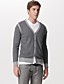  colorblock homme bouton de fermeture de v-cou en cachemire cardigan