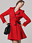  TS Double-breasted Lapel Long Sleeves With Belt Coat