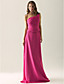  Sheath/ Column One Shoulder Floor-length Chiffon Over Satin Separate Bridesmaid/ Wedding Party Dress