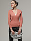  ts v hals ensfarvet langærmet pullover