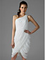  Sheath/Column One Shoulder Knee-length Chiffon Over Mading Bridesmaid/Wedding Party Dress