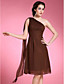  A-line One Shoulder Sleeveless Knee-length Chiffon Mother of the Bride Dress