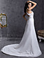  Chiffon Sheath/Column Wedding Dress with Beaded Embroidered and Button Back