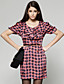  TS Swallow Grid Sheath Dress